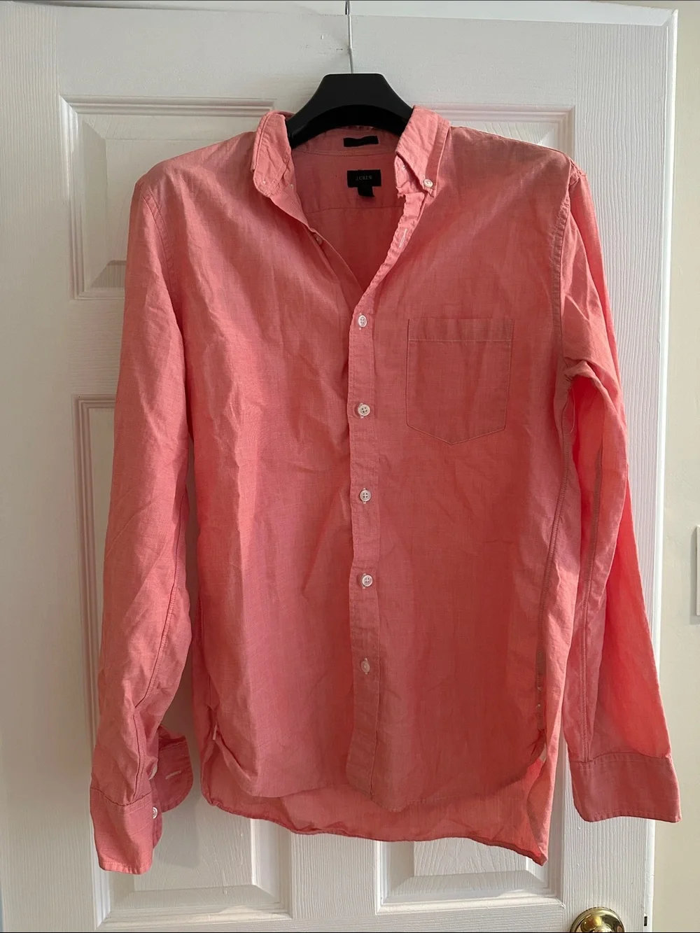 J. Crew Men’s Coral Button-Down Long Sleeve Shirt